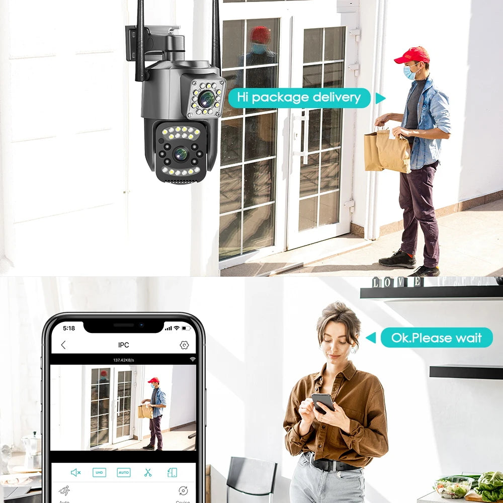 Dual Lens urveillance  Security Camera