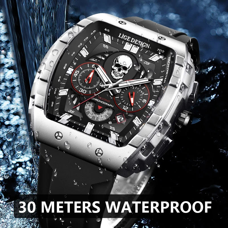 Fashion Sport Skull Watches Men Top Brand Luxury