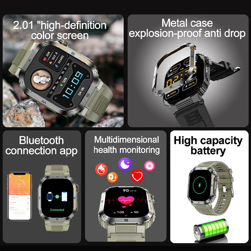 Rugged And Durable Military Smart Watch