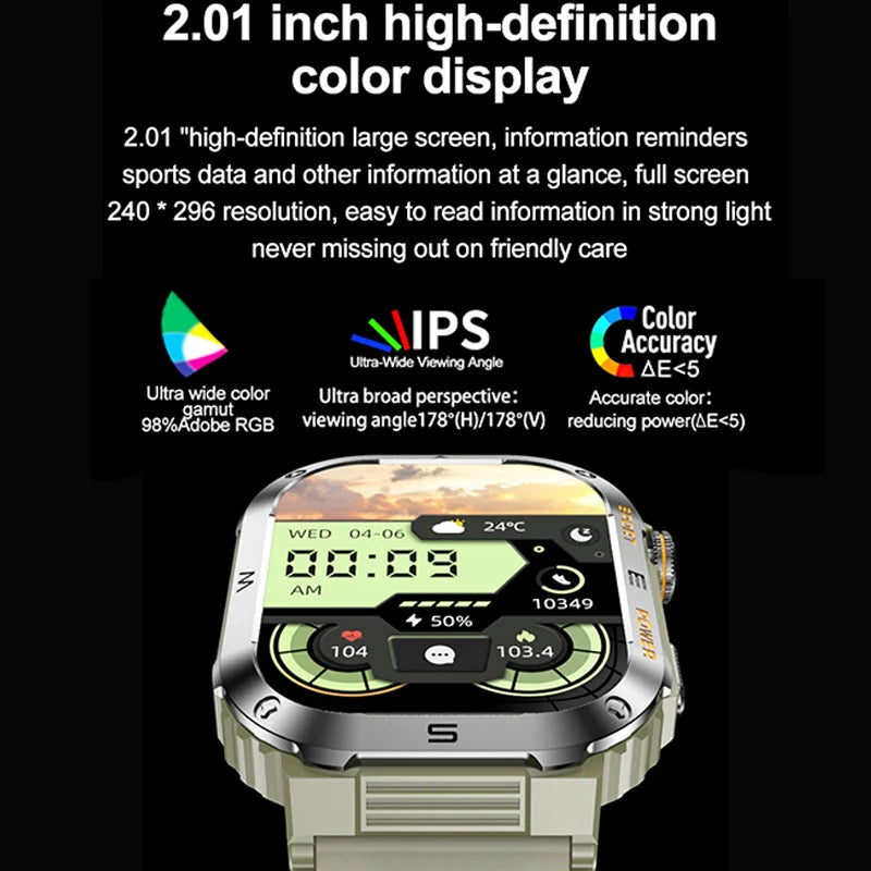 Rugged And Durable Military Smart Watch